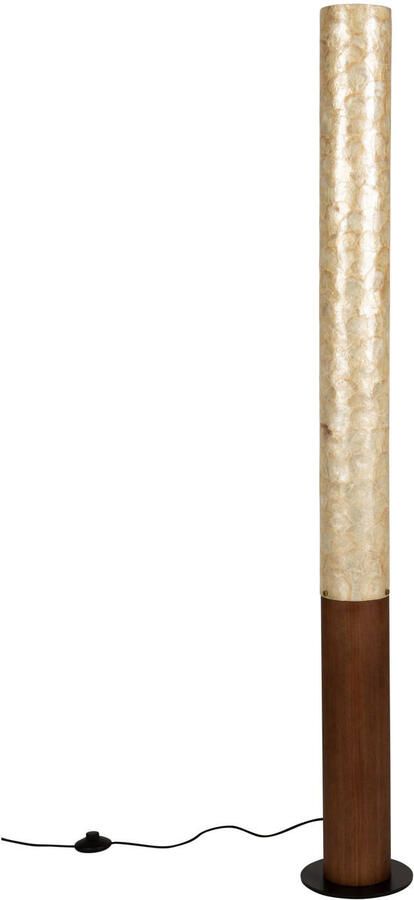 Dutchbone Vloerlamp Beam Eikenhout en acryl 150cm hoog Bruin