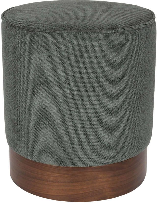 Dutchbone Hocker Bellevue Geweven stof en hout Groen