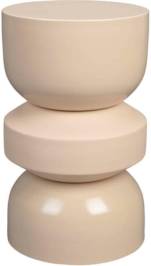 Dutchbone Bijzettafel Kruk Apollo Beige Rond