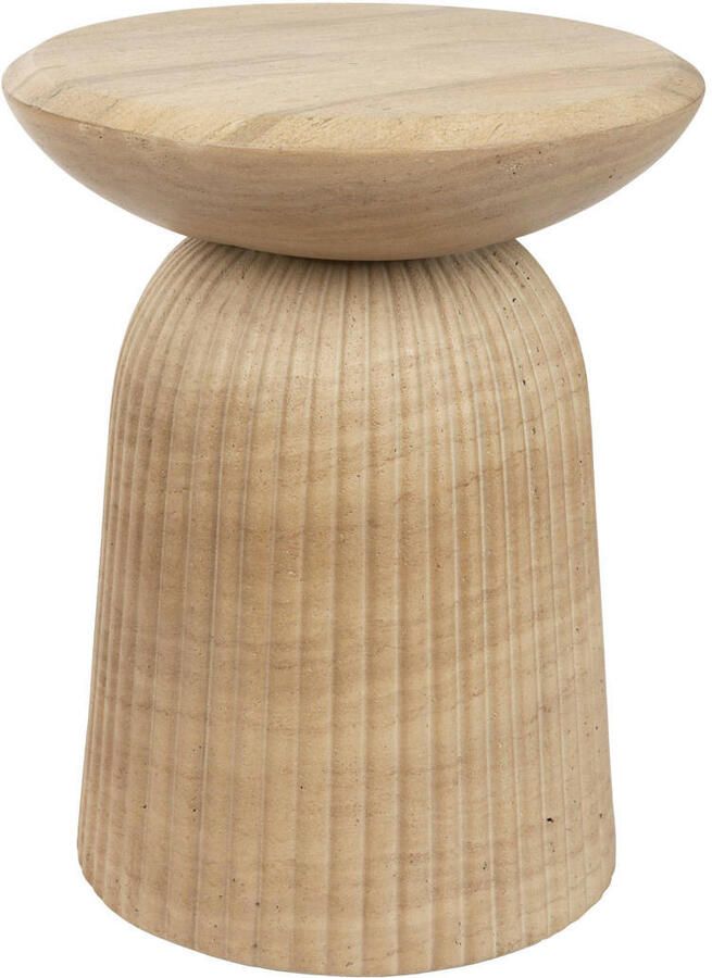 Dutchbone bijzettafel Brison Kruk Bijzettafel Natuursteen look (35.8x35.8 cm) Grijs