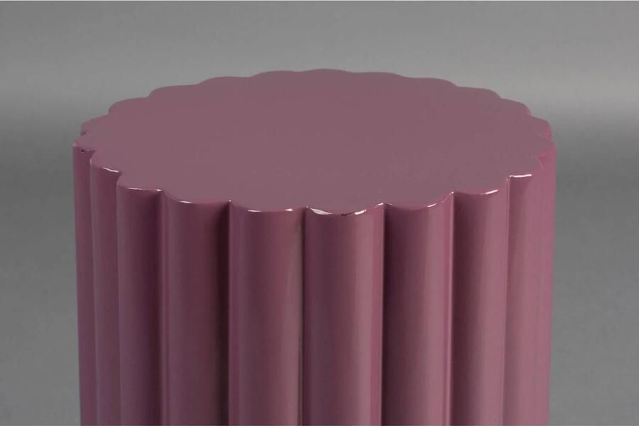 Dutchbone Bijzettafel Kruk Camila Plum Rond - Foto 3