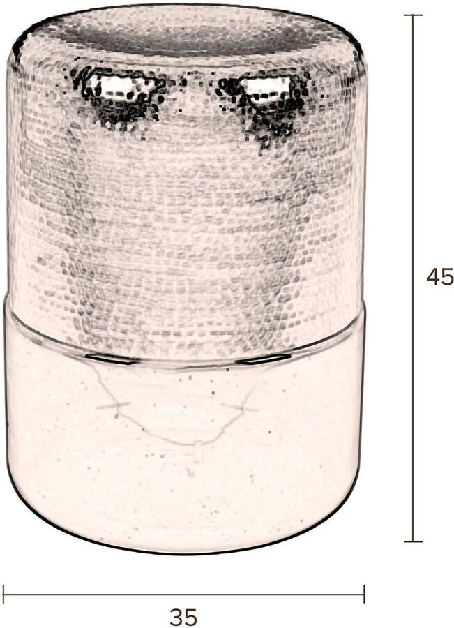 Dutchbone Bijzettafel Cave IJzer en glas 35cm Rond - Foto 3