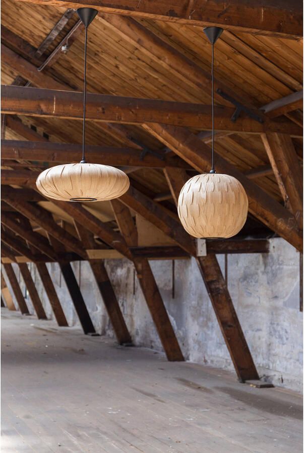 Dutchbone Bond Hanglamp Ovaal 50 cm Hout Naturel - Foto 2