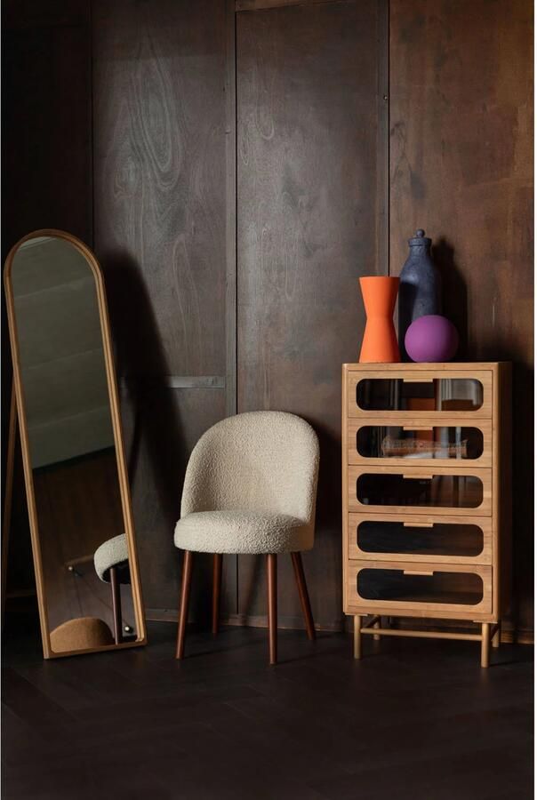 Dutchbone Staande Spiegel Caroun Bamboe 160 x 40cm Bruin Passpiegel Japandi - Foto 2