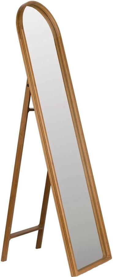 Dutchbone Staande Spiegel Caroun Bamboe 160 x 40cm Bruin Passpiegel Japandi