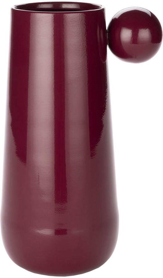 Dutchbone Dot vaas L Bordeaux Red