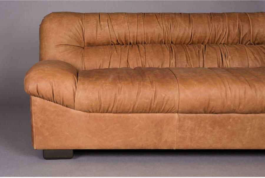 Dutchbone | Bank Douglas Wax Leather Cognac | Zitmeubels woonkamer | 3-zitsbank - Foto 2