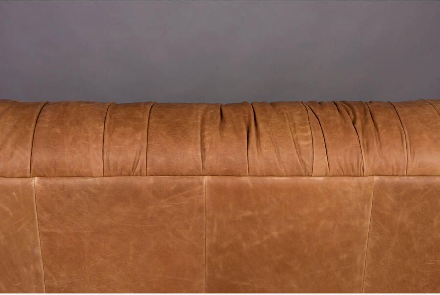 Dutchbone | Bank Douglas Wax Leather Cognac | Zitmeubels woonkamer | 3-zitsbank - Foto 3