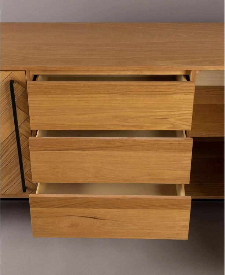 Dutchbone Class Dressoir Hoog Eikenhout Bruin - Foto 3