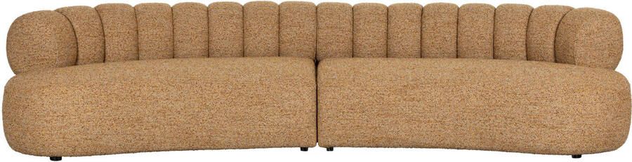 Dutchbone Organische 4 5-zits Bank Duvane 310cm Geweven stof Bruin