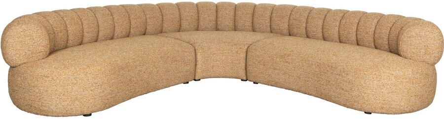 Dutchbone Organische 7-zits Hoekbank Duvane 286 x 286cm Geweven stof Bruin