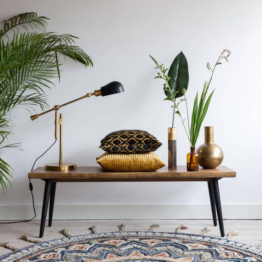 Dutchbone Alagon Tafel Bankje Bruin 160x40cm - Foto 4