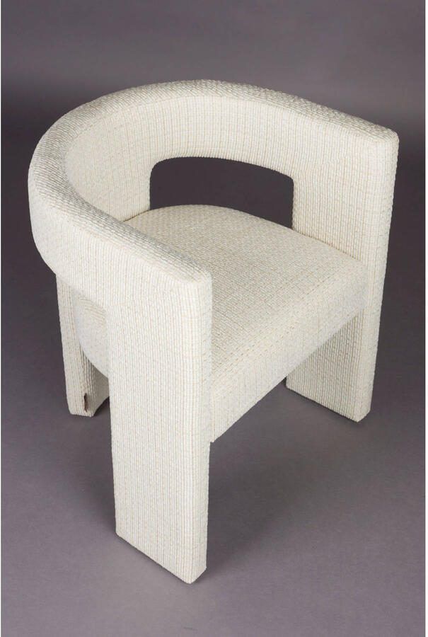 Dutchbone | Dining Eetkamerstoel Medina Off White | Zitmeubels eetkamer | Armstoel - Foto 3