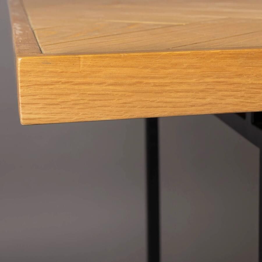 Dutchbone " Class Eettafel Visgraat 220 x 90 cm Bruin " - Foto 2