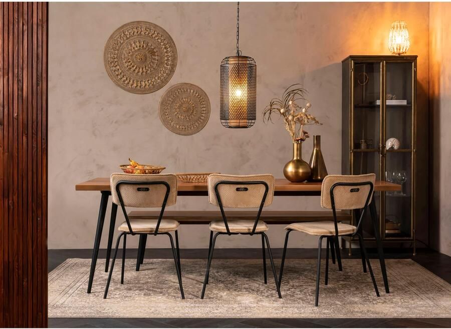 Dutchbone " Alagon Eettafel 160 x 90 cm Bruin " - Foto 4