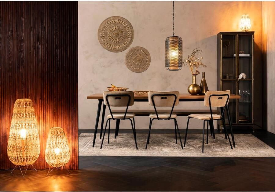 Dutchbone " Alagon Eettafel 220 x 90 cm Bruin " - Foto 5