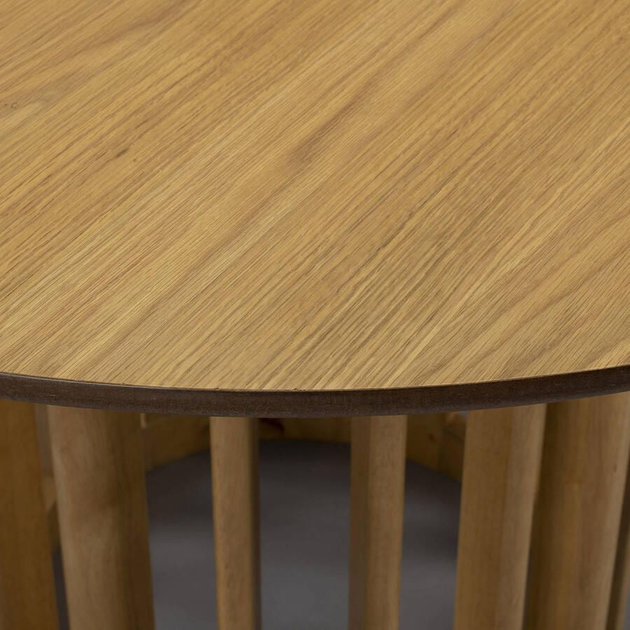 Dutchbone Ronde Eettafel Barlet Eikenhout 120cm Bruin - Foto 2