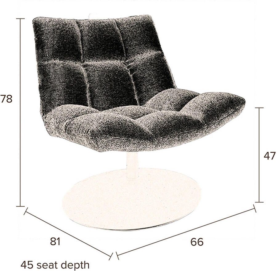 Dutchbone | Dutchbone | Fauteuil Bar Vintage Brown | Zitmeubels woonkamer | Draaifauteuil | Zitmeubels woonkamer | Draaifauteuil - Foto 2