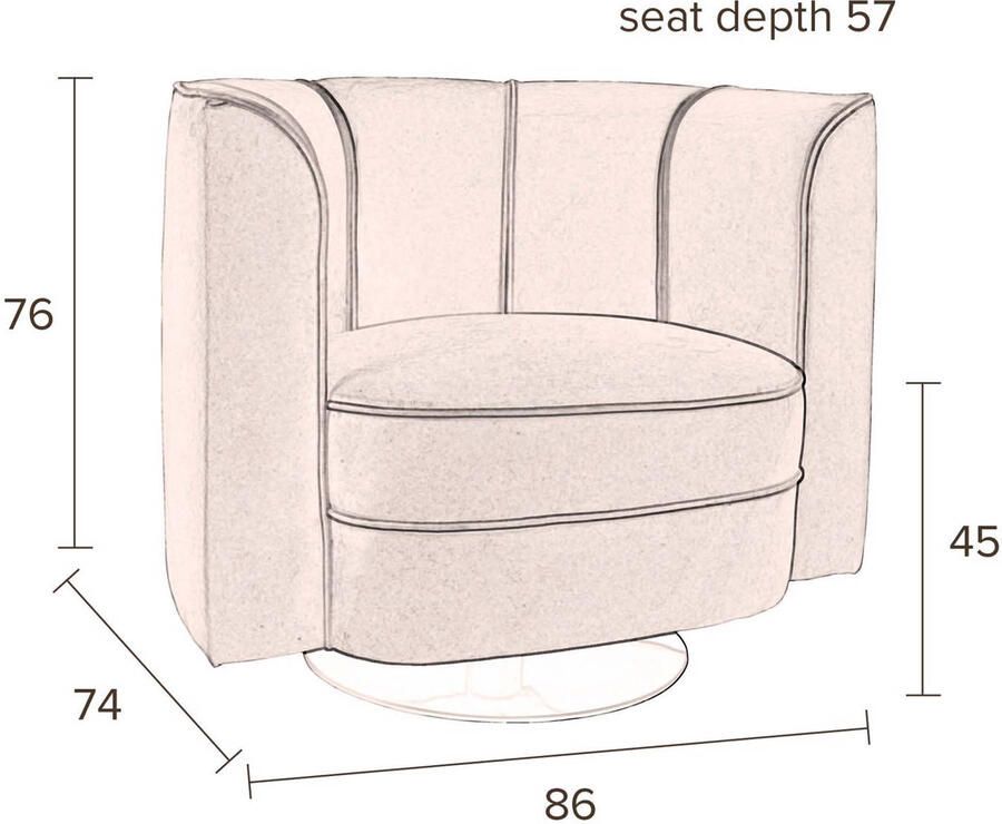 Dutchbone | Dutchbone | Fauteuil Flower Orange | Zitmeubels woonkamer | Fauteuil | Zitmeubels woonkamer | Fauteuil - Foto 3