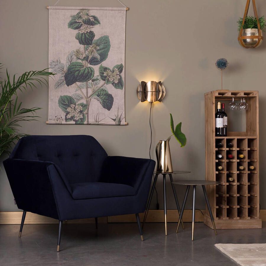 Dutchbone Fauteuil 'Kate' kleur Donkerblauw - Foto 2