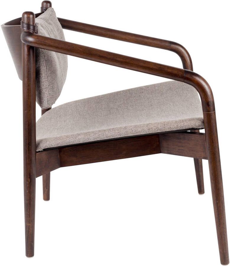 Dutchbone Torrance Fauteuil Bruin Beige - Foto 2