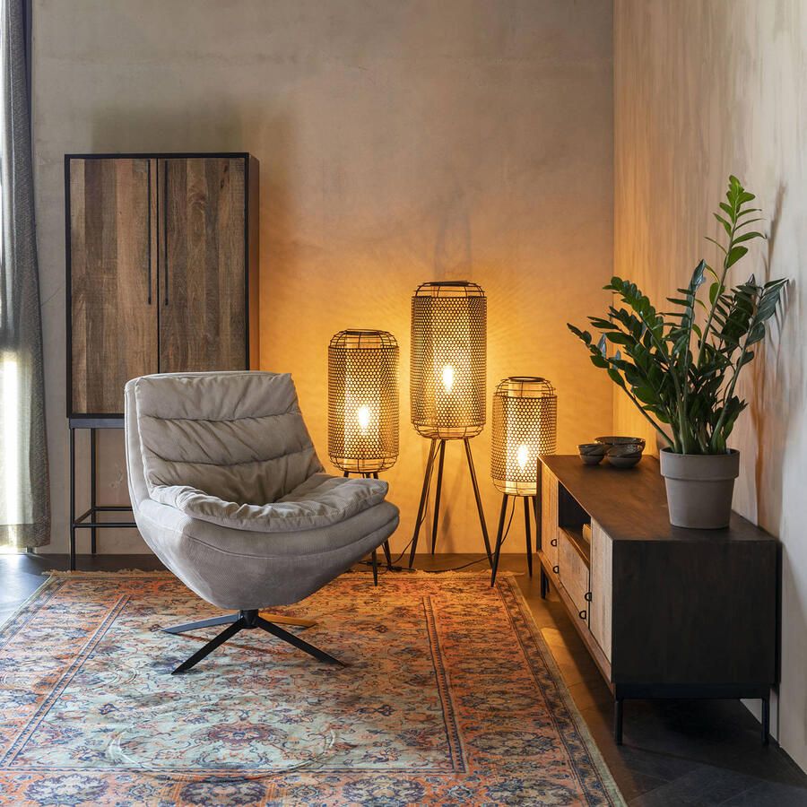 Dutchbone | Dutchbone | Fauteuil Vince Beige | Zitmeubels woonkamer | Draaifauteuil | Zitmeubels woonkamer | Draaifauteuil