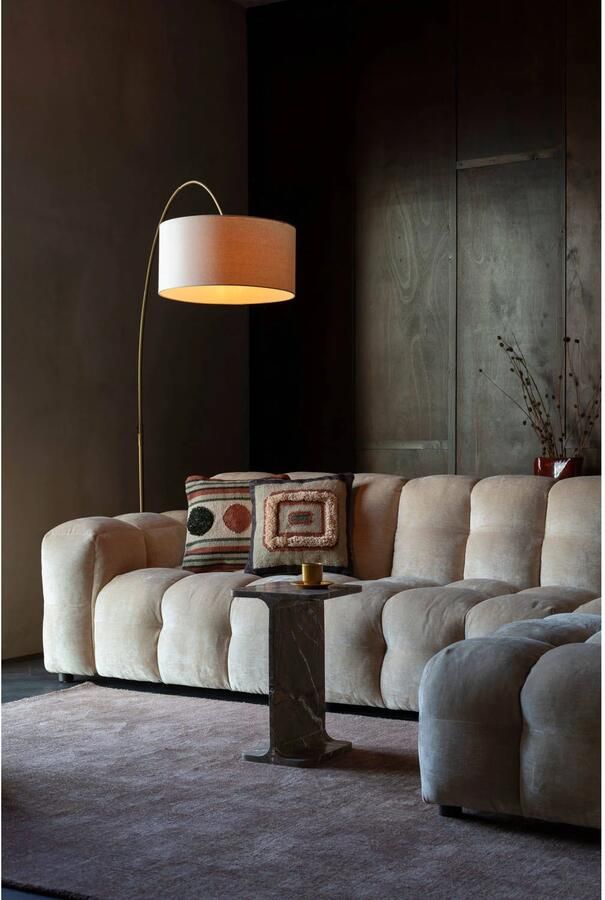 Dutchbone | Bank Hackman 4 5-zitsbank Velours Beige | Zitmeubels woonkamer | 4 5-zitsbank