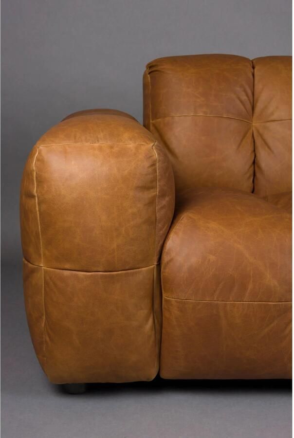 Dutchbone | Bank Hackman 4 5-zitsbank Leather Cognac | Zitmeubels woonkamer | 4 5-zitsbank