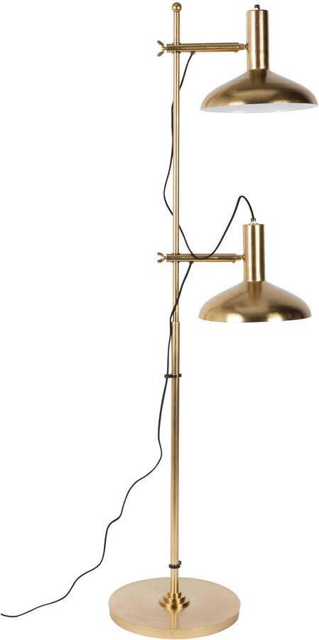 Dutchbone Karish Vloerlamp Staande Leeslamp Goud