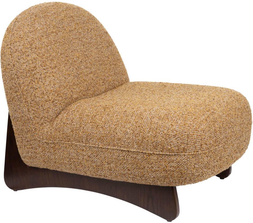 Dutchbone Fauteuil Loom Bouclé en hout Bruin