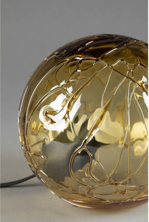Dutchbone Tafellamp Lune Glas Amberkleurig glas