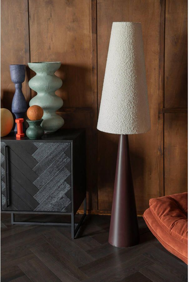 Dutchbone Miki Vloerlamp| Staande lamp Bouclé Hout Beige - Foto 3
