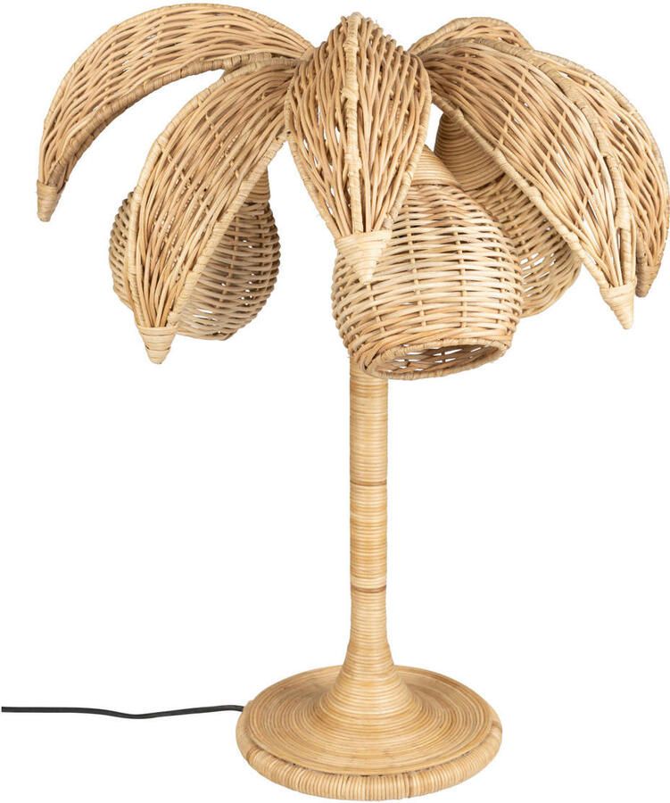 Dutchbone Tafellamp Palmtree Wicker 65cm hoog Naturel