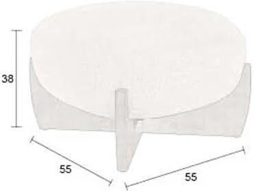 Dutchbone | Poef Emilius Beige | Zitmeubels woonkamer | Hocker - Foto 3