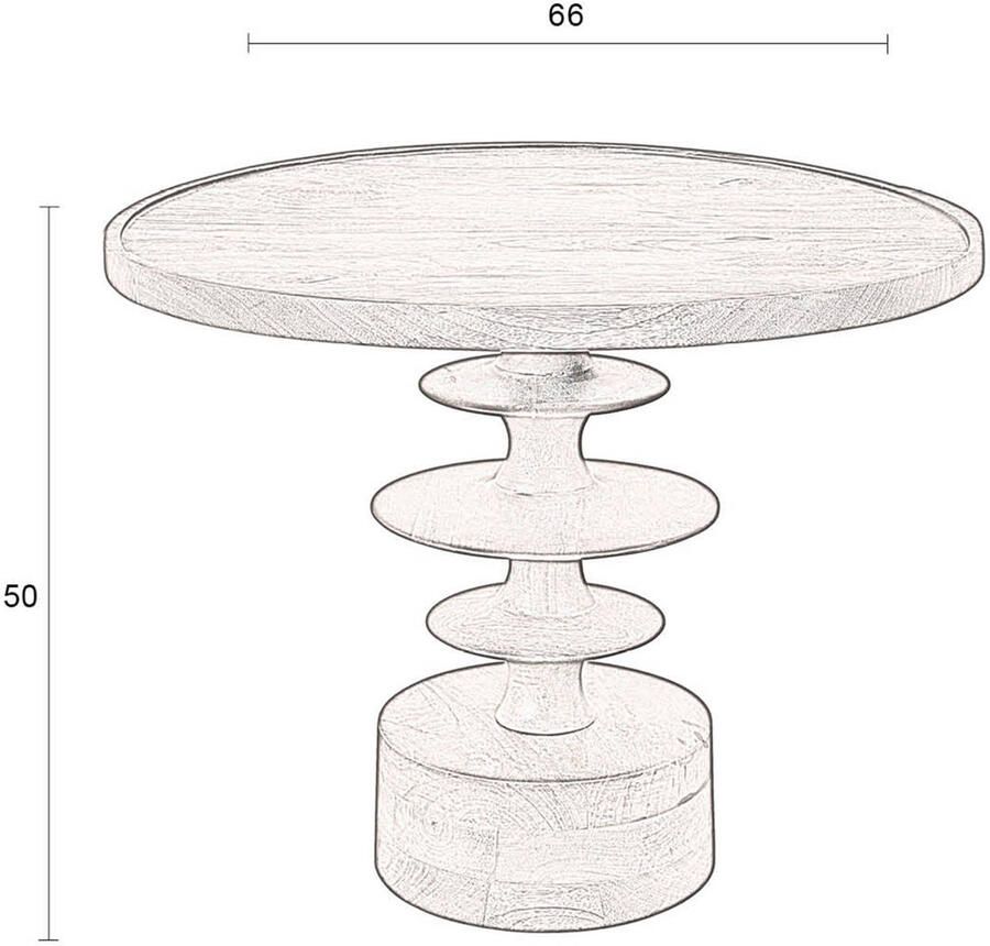 Dutchbone | Dutchbone | Salontafel Cath Walnut | Woonkamertafels | Salontafel | Woonkamertafels | Salontafel - Foto 3
