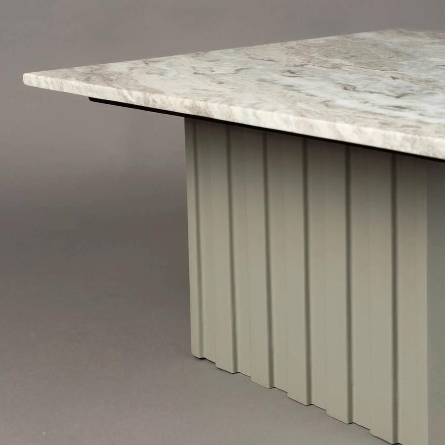 Dutchbone Salontafel Clayton Marmer 60 x 60cm Grijs Vierkant - Foto 4