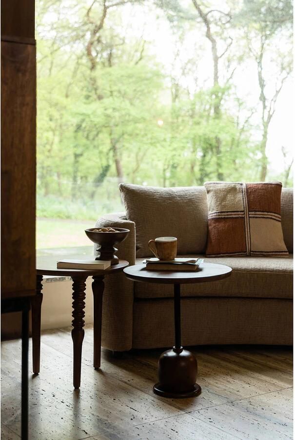 Dutchbone Ronde Bijzettafel Cove Mangohout 50cm Bruin - Foto 3