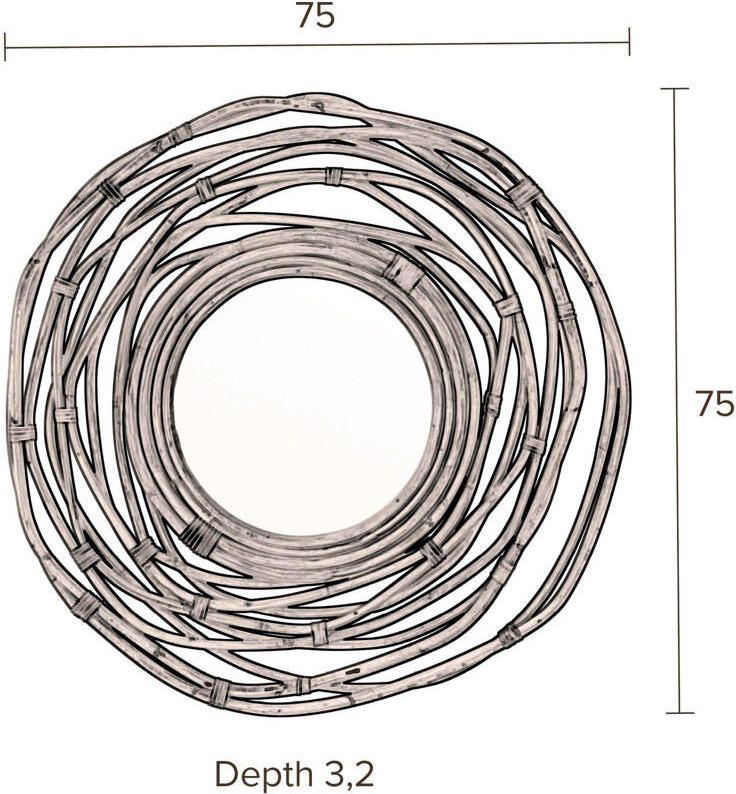 Dutchbone spiegel Kubu (75 x 75 x 3.20 cm) - Foto 3