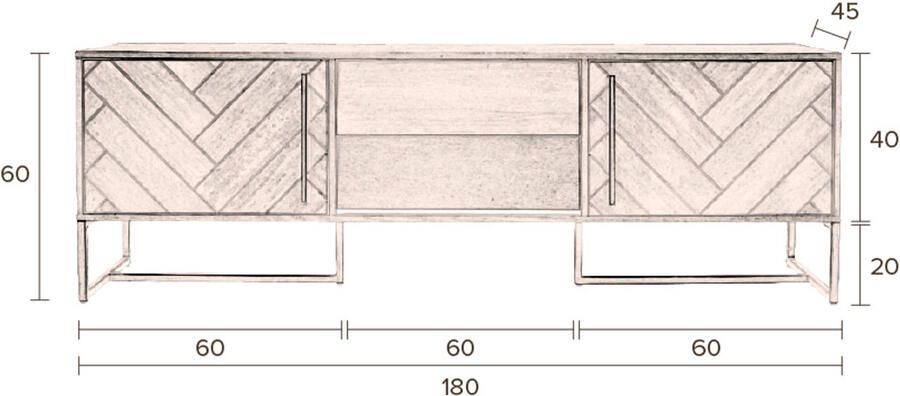 Dutchbone Class Dressoir Laag Eikenhout Bruin - Foto 3