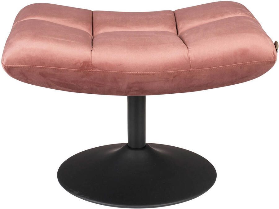 Dutchbone Hocker 'Bar' Velvet kleur Roze