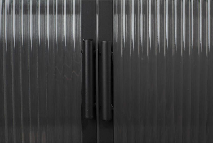 Dutchbone Dressoir Boli Glas en metaal 150cm Zwart - Foto 3