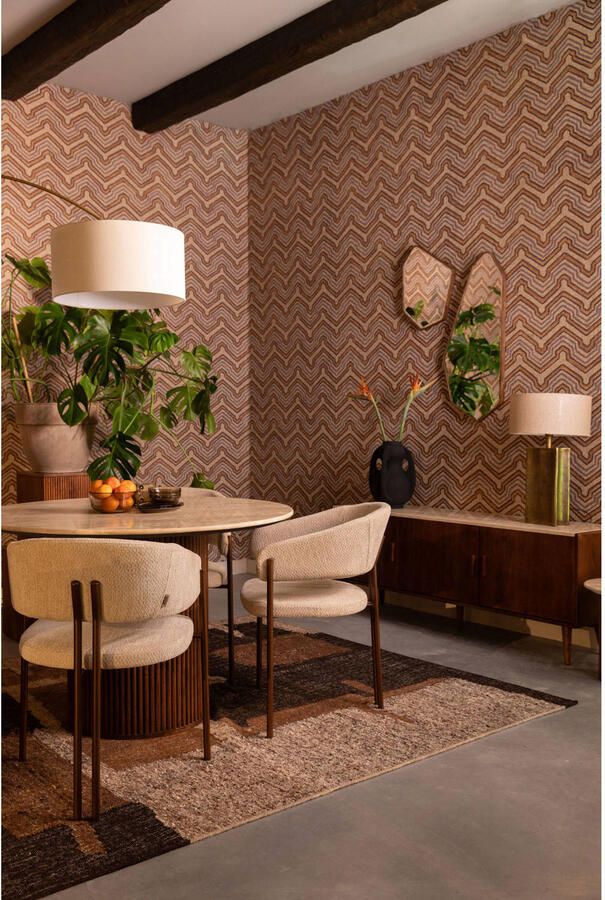 Dutchbone Vloerkleed Briton Wol en jute 160 x 230cm Bruin