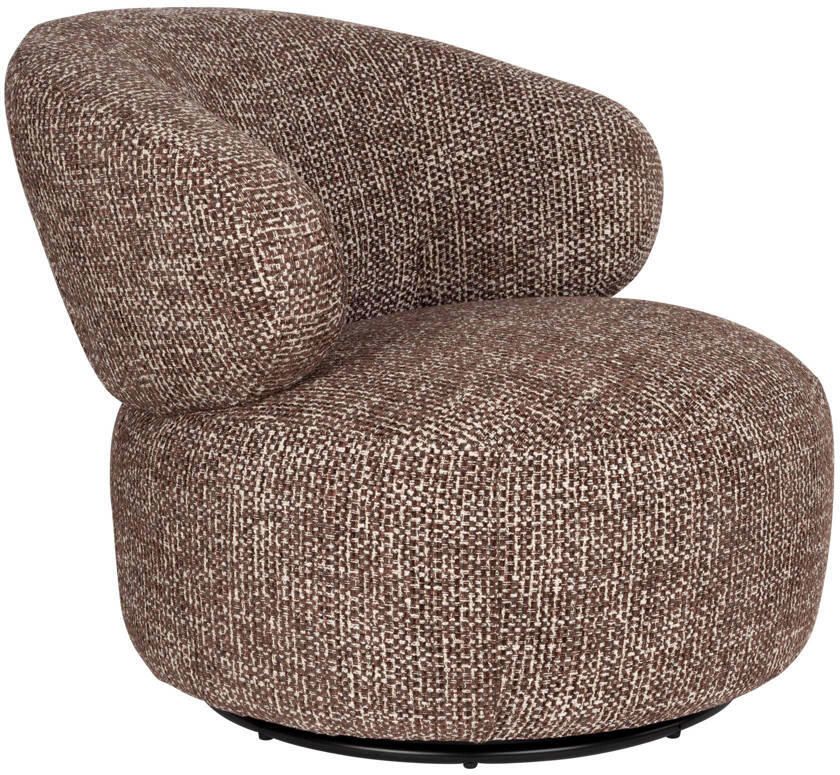 Dutchbone Fauteuil Walter Grof geweven stof Bruin