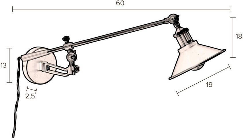 Dutchbone Wandlamp Penelope Zwart - Foto 5