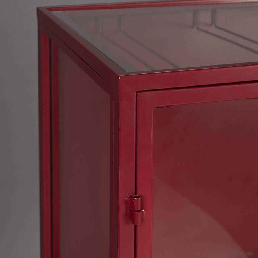 Dutchbone Wijnkast Mori Sparrenhout 130 x 60cm Rood - Foto 3