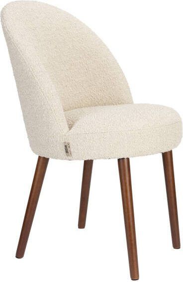 Dutchbone Barbara Eetkamerstoelen Bouclé Beige Set van 2