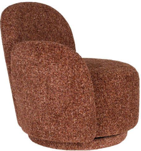 Dutchbone Fauteuil Rose Geweven stof Bordeauxrood