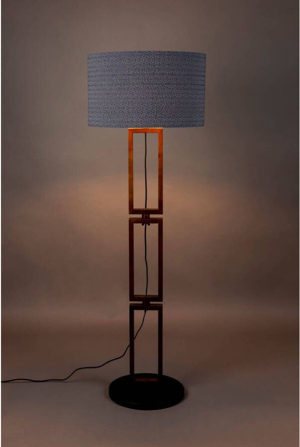 Dutchbone Nashville vloerlamp staande lamp Hout Blauw Bruin