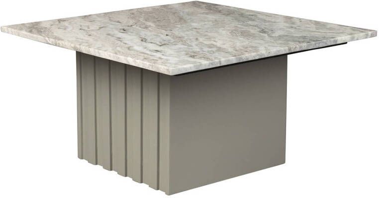 Dutchbone Salontafel Clayton Marmer 60 x 60cm Grijs Vierkant - Foto 2