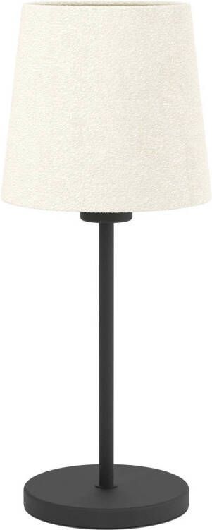 EGLO Febres Tafellamp E27 Staal;Textiel Zwart;Wit